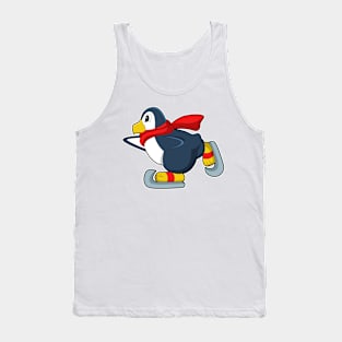 Penguin at Ice skating with Ice skates Tank Top